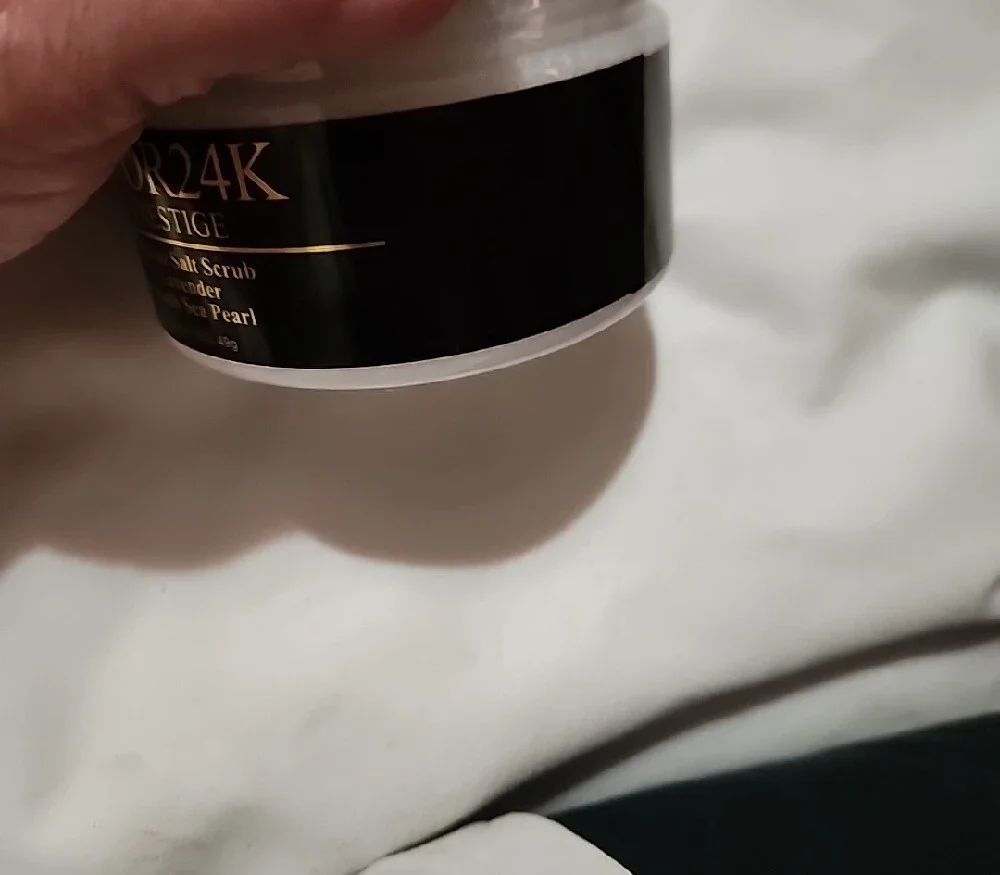 D'OR 24K Prestige Lavender South Sea Pearl Deluxe Salt Scrub - Gold Lid